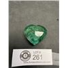 Image 1 : Polished Rough Mineral Emerald 206.95ct 40 x 35 21mm Heart Cut Brazil Untreated