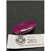 Image 2 : Polished Rough Mineral Ruby 244.40ct 52 x 31 x 18mm Oval Cut Madagascar Untreated