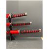 Image 2 : Decorative 3 Piece Katana Sword Set with Stand