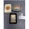 Image 2 : Harley Davidson Zippo Lighter in Case with Harley Davidson Belt Buckle