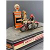 Image 2 : Really Cool Cast Iron Harley Davidson Franklin Mint Mechanical Bank in Good Working Order