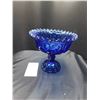 Image 1 : Blue Glass Footed Dish Cat A