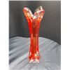 Image 2 : Red Blown Glass Vase Cat A