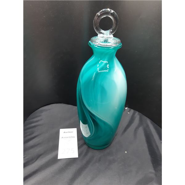 Blown Glass Swirl Pattern Bottle Cat A