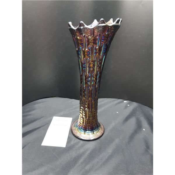 Carnival Glass Vase Cat A