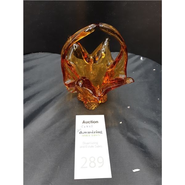 Blown Glass Dish Cat A
