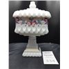 Image 1 : Painted Milk Glass Container Cat A