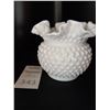 Image 1 : Hobnail Milk Glass Vase Cat A