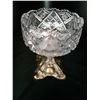 Image 2 : Crystal Bowl on Brass Foot Cat A