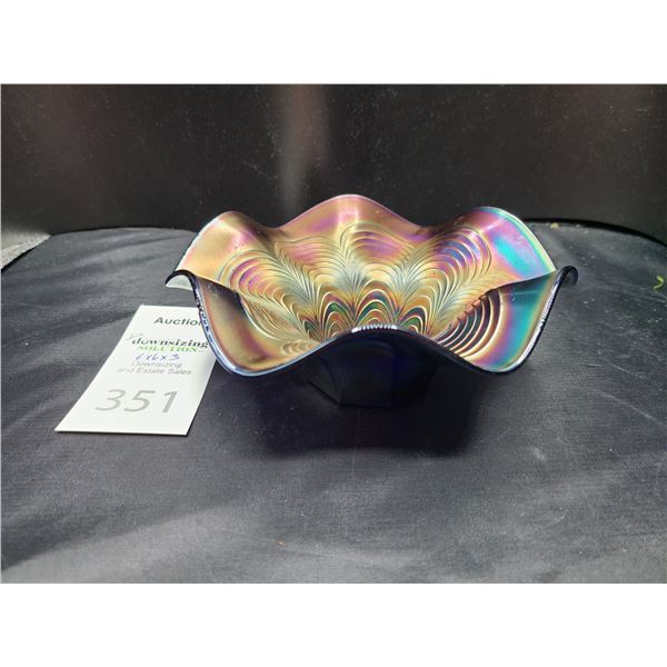 Carnival Glass Dish Cat A