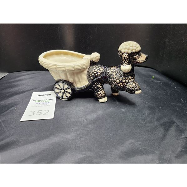 Poodle Pulling Basket Weave Cart Cat B