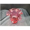 Image 3 : Cranberry Glass Vase Cat B