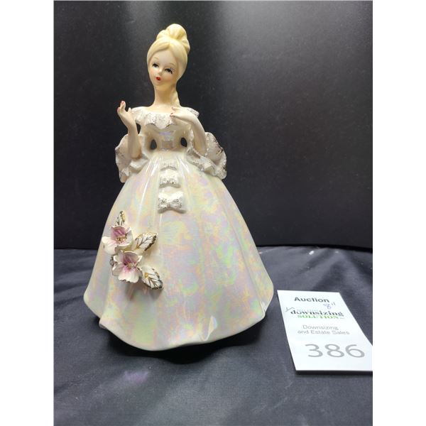 Porcelain Girl Figurine Cat B