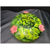 Image 3 : Lidded Green Glass Dish Cat B