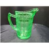 Image 2 : Green Depression Glass Jug Cat B