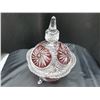 Image 2 : Red and Clear Crystal Dish Cat B