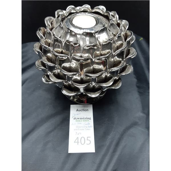 Pinecone Glass Candle Holder Cat B