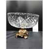 Image 1 : Brass Footed Crystal Bowl Cat B