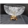 Image 2 : Brass Footed Crystal Bowl Cat B