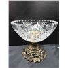 Image 2 : Brass Footed Crystal Bowl Cat B
