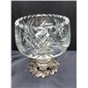 Image 2 : Brass Footed Crystal Bowl Cat B