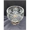 Image 3 : Brass Footed Crystal Bowl Cat B