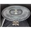 Image 4 : Silverplated & Glass Cake Plate Cat B