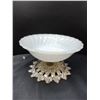 Image 4 : Footed Milk Glass Dishes Cat B