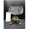 Image 1 : Brass Footed Crystal Bowl Cat B
