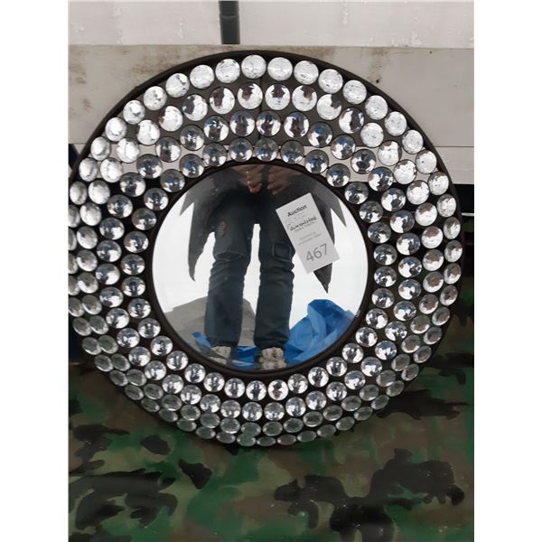 Ornate round mirror Cat C
