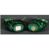 Image 2 : 1 PAIR OF MALACHITE GLASS PERFUME BOTTLES, ea