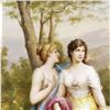Image 4 : 1 GERMAN PAINTED PORCELAIN PLAQUE 11 3/4"x 9"