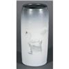 Image 1 : 1 ROOKWOOD VELLUM SWAN VASE decorated by Carl