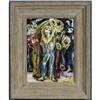 Image 1 : 1 THERESA BERNSTEIN Boy Playing Horn 16"x 12"