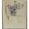 Image 1 : 1 HAYLEY LEVER sketch of vase with flowers 8"