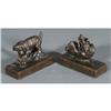Image 1 : 1 EDITH PARSONS pair of bronze dog bookends 6