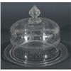 Image 1 : 1 FEDERAL ETCHED GLASS CHEESE DISH WITH COVER