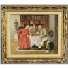 Image 1 : 1 PIERRE DELAGE The Chess Match 15"x 18" oil