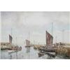 Image 2 : 1 JOHN E. AITKEN Dutch Dock Scene 14"x 20" wa