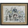 Image 1 : 1 VASLOV VYTLACIL 23"x 31" conte crayon signe