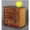 Image 1 : 1 MINIATURE HEPPLEWHITE CHEST 10"x10"x6" 19th