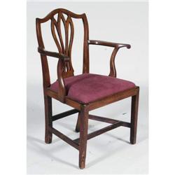 1 GEORGE III MAHOGANY ARMCHAIR 18th century