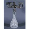 Image 1 : 1 CUT GLASS AND SILVERPLATE CANDELABRUM, adap