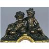 Image 2 : 1 FRENCH BRONZE AND MARBLE MANTLE CLOCK signe