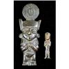 Image 1 : 1 INCA BRONZE FIGURE together with a similiar