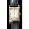 Image 1 : 1 14K GOLD BULOVA WRIST WATCH with faceted cr