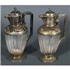 Image 1 : 1 PAIR OF FRENCH SILVER MOUNTED CLARET JUGS e