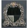 Image 1 : 1 STERLING HEART SHAPED MIRROR 10 1/2" high c