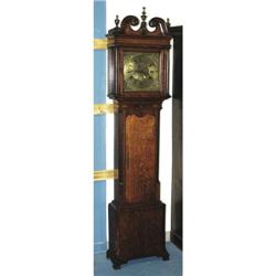 1 GEORGE III OAK TALL CLOCK signed Samuel Lam