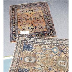 1 TWO SMALL PERSIAN MATS the largest 47"x 30"